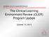 The Clinical Learning Environment Review (CLER) Program Update