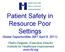Patient Safety in Resource Poor Settings