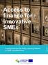 Access to finance for innovative SMEs