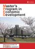Master s Program in Economic Development