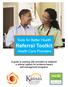 Tools for Better Health. Referral Toolkit. Health Care Providers