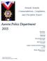Annual Awards, Commendations, Complaints, and Discipline Report