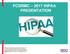 FCSRMC 2017 HIPAA PRESENTATION