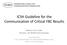 ICSH Guideline for the Communication of Critical FBC Results