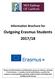 Information Brochure for Outgoing Erasmus Students 2017/18