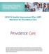 2018/19 Quality Improvement Plan (QIP) Narrative for Providence Care