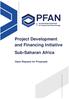 Project Development and Financing Initiative Sub-Saharan Africa. Open Request for Proposals