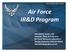 Air Force IR&D Program
