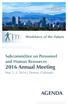 Workforce of the Future. Subcommittee on Personnel and Human Resources 2016 Annual Meeting. May 1 3, 2016 Denver, Colorado AGENDA