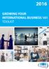 GROWING YOUR INTERNATIONAL BUSINESS 101 TOOLKIT
