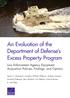 An Evaluation of the Department of Defense s Excess Property Program