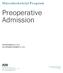 Preoperative Admission