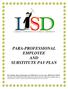 PARA-PROFESSIONAL EMPLOYEE AND SUBSTITUTE PAY PLAN