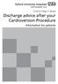 Discharge advice after your Cardioversion Procedure