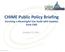 CHIME Public Policy Briefing Surviving a Meaningful Use Audit with Updates from CMS