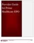 Provider Guide for Prime Healthcare EPO