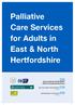 Palliative Care Services for Adults in East & North Hertfordshire