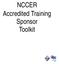 NCCER Accredited Training Sponsor Toolkit