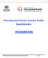 Pharmaceutical Sector Country Profile Questionnaire AFGHANISTAN