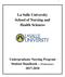 La Salle University School of Nursing and Health Sciences. Undergraduate Nursing Program Student Handbook (Prelicensure)