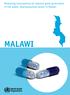 Measuring transparency to improve good governance in the public pharmaceutical sector in Malawi MALAWI