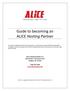 Guide to becoming an ALICE Hosting Partner