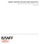 BANFF CENTRE FOR ARTS AND CREATIVITY COMPREHENSIVE INSTITUTIONAL PLAN