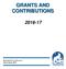 GRANTS AND CONTRIBUTIONS