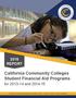 California Community Colleges Student Financial Aid Programs
