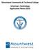 Mountwest Community & Technical College Veterinary Technology Application Packet 2016