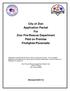 City of Zion Application Packet For Zion Fire/Rescue Department Paid on Premise Firefighter/Paramedic