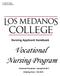 Los Medanos College VN Applicant Handbook. Nursing Applicant Handbook. Vocational Nursing Program. Advanced Placement Spring/Fall 2017
