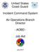 United States Coast Guard. Incident Command System. Air Operations Branch Director - AOBD - Job Aid