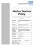 Medical Devices Policy