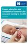 Career, education and competence framework for neonatal nursing in the UK. RCN guidance
