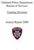 Oakland Police Department Bureau of Services. Training Division. Annual Report 2009