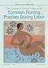 Common Nursing Practices During Labor