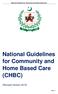 National Guidelines for Community and Home Based Care (CHBC)