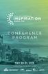 CONFERENCE PROGRAM MAY 29-31, Quebec City Convention Centre CICAN 2016 CONFERENCE - PROGRAM