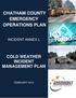 CHATHAM COUNTY EMERGENCY OPERATIONS PLAN