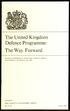 The United Kingdom Defence Programme: The Way Forward