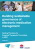 Building sustainable governance of electronic medication management. Guiding Principles for Drug and Therapeutic Committees in NSW