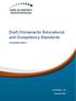 Draft Chiropractic Educational and Competency Standards Consultation Paper 2 Final Version 3.0 December 2015