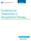 Guidelines for Telepractice in Occupational Therapy