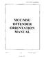 MCC/MSU OFFENDER ORIENTATION MANUAL