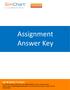 Assignment Answer Key