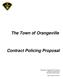 The Town of Orangeville Contract Policing Proposal