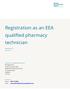 Registration as an EEA qualified pharmacy technician