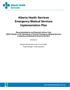 Alberta Health Services Emergency Medical Services Implementation Plan