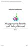 Occupational Health and Safety Manual
